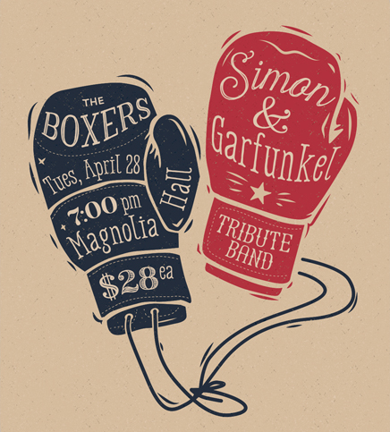 vector illustration of boxing gloves and typography
