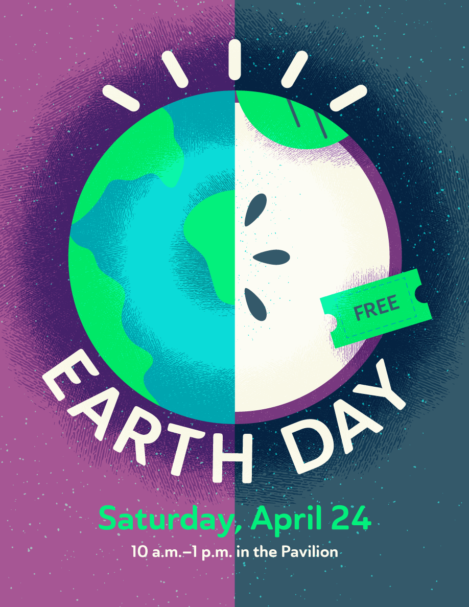 Earth Day plus apple Poster Design by Creatively & Co